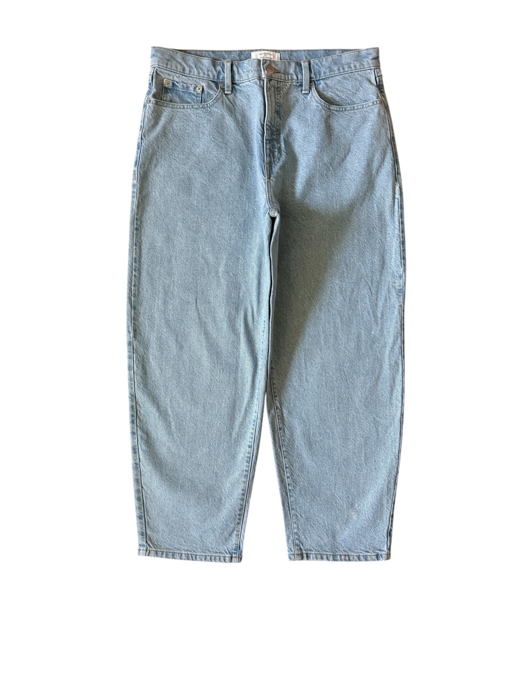 Banana Republic Factory Light Wash Barrel High-Rise Jeans Size 32